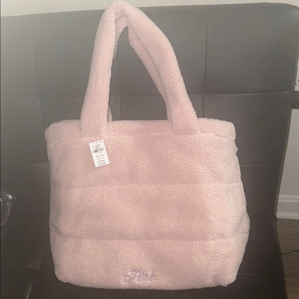 Victoria's Secret Soft Pink Fleece Shoulder Bag